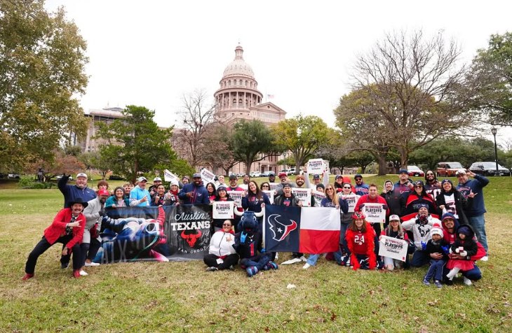 Austin Texans Fan Group at the Texas Capitol